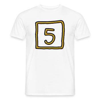 5. ANNIVERSAIRE. 5 ANS. 5e ANNIVERSAIRE - T-shirt homme - blanc - Devant - AI Model Male 178 dark (178cm)