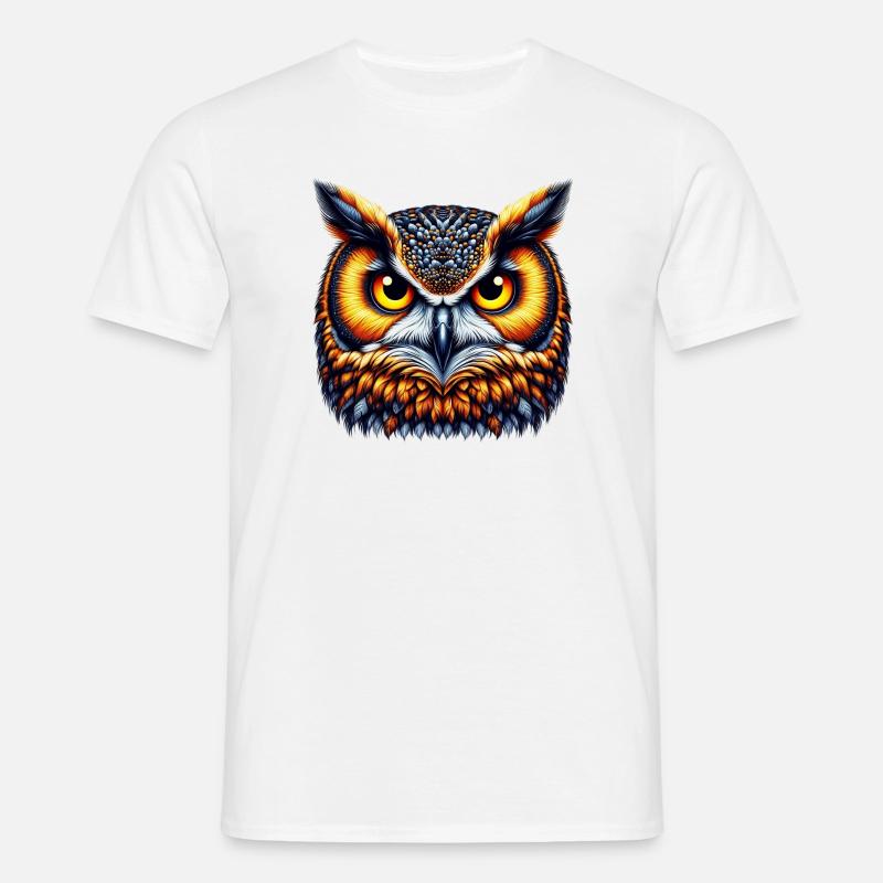 Eule - Männer T-Shirt - Weiß