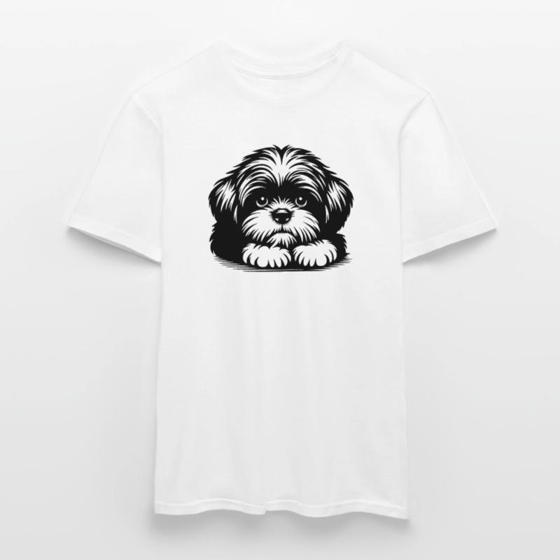 Tête de Shih Tzu avec pattes T-shirt homme