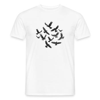 Vogelschwarm, gothic design, Animal prints - Männer T-Shirt - Weiß - Vorne - AI Model Male 178 dark (178cm)