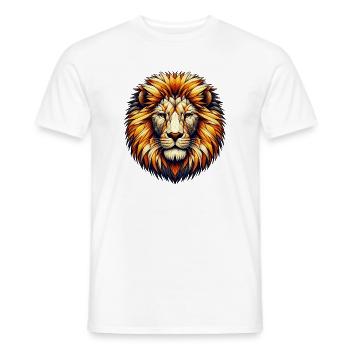 Löwe - Männer T-Shirt - Weiß - Vorne - AI Model Male 178 dark (178cm)