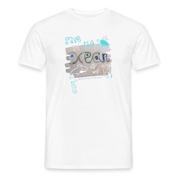 Rettet die Meere - Männer T-Shirt - Weiß - Vorne - AI Model Male 178 dark (178cm)