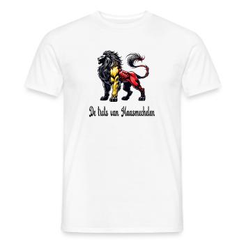 Maasmechelen lion flag design - Men's T-Shirt - white - Front - AI Model Male 178 dark (178cm)