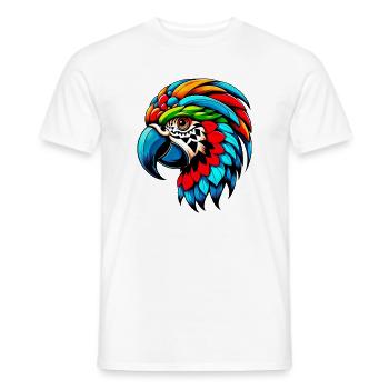 Perroquet arlequin - T-shirt homme - blanc - Devant - AI Model Male 178 dark (178cm)
