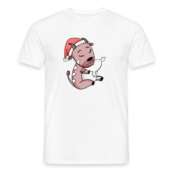 Antilope Niedlich Müde Ausschlafen Weihnachten - Männer T-Shirt - Weiß - Vorne - AI Model Male 178 dark (178cm)