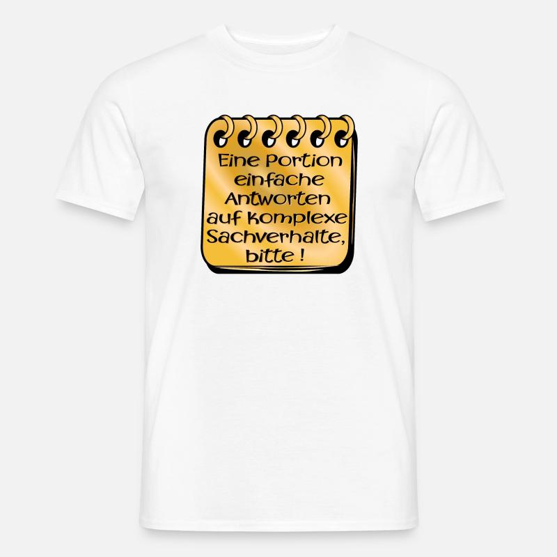 KOMPLEXE SACHVERHALTE - Männer T-Shirt - Weiß