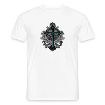Grabstein-Ornament, Kreuze, gothic design - Männer T-Shirt - Weiß - Vorne - AI Model Male 178 dark (178cm)