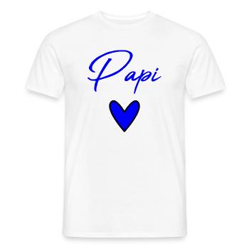PAPY. FÊTE DES PÈRES. BONNE FÊTE PAPY. JE T'AIME. - T-shirt homme - blanc - Devant - AI Model Male 178 dark (178cm)