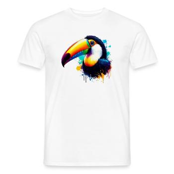 Toucan - T-shirt homme - blanc - Devant - AI Model Male 178 dark (178cm)