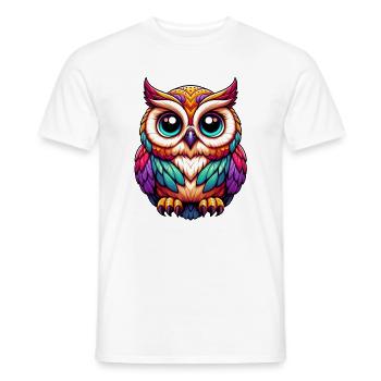 Hibou - T-shirt homme - blanc - Devant - AI Model Male 178 dark (178cm)