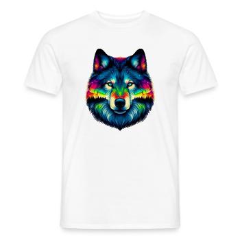 Wolf - Männer T-Shirt - Weiß - Vorne - AI Model Male 178 dark (178cm)