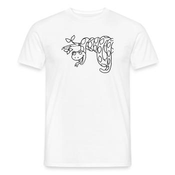 Snake Kawaii coloring page hand-illustrated - Men's T-Shirt - white - Front - AI Model Male 178 dark (178cm)