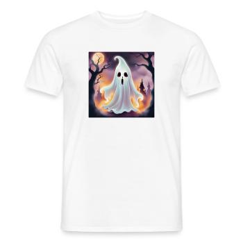 Geist, Halloween, Schrecken - Männer T-Shirt - Weiß - Vorne - AI Model Male 178 dark (178cm)