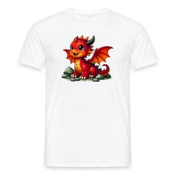 Dragon - Men's T-Shirt - white - Front - AI Model Male 178 dark (178cm)