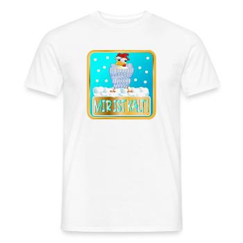 MIR IST KALT WINTER HÜHNER - Männer T-Shirt - Weiß - Vorne - AI Model Male 178 dark (178cm)