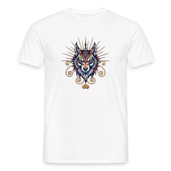 Atemberaubender Wolfskopf - Männer T-Shirt - Weiß - Vorne - AI Model Male 178 dark (178cm)