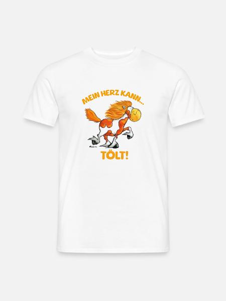 Lustiges Islandpferd Mein Herz Kann Tölt Spruch - Männer T-Shirt - Weiß