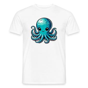 Pieuvre - T-shirt homme - blanc - Devant - AI Model Male 178 dark (178cm)