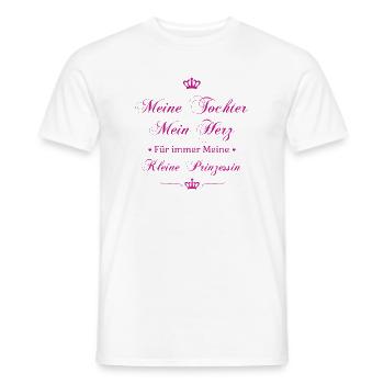 Meine Tochter, Mein Herz, Für Immer Prinzessin - Männer T-Shirt - Weiß - Vorne - AI Model Male 178 dark (178cm)