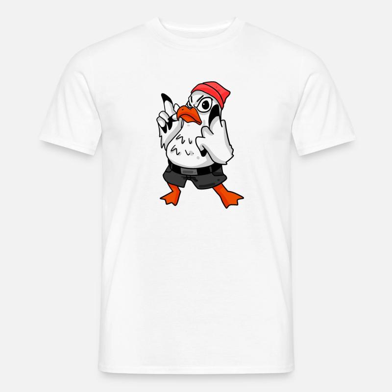 Möwe Cool - Männer T-Shirt - Weiß