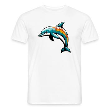 Dolphin - Men's T-Shirt - white - Front - AI Model Male 178 dark (178cm)