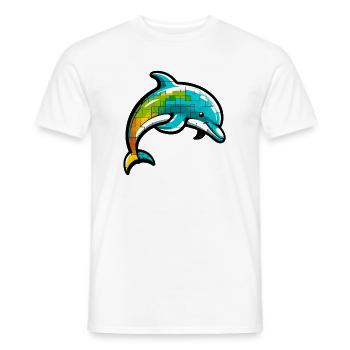 Dolphin - Men's T-Shirt - white - Front - AI Model Male 178 dark (178cm)