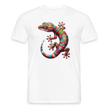 Gecko - T-shirt homme - blanc - Devant - AI Model Male 178 dark (178cm)
