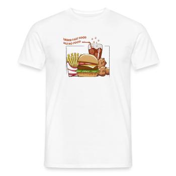 Restauration rapide plutôt que pas de nourriture - T-shirt homme - blanc - Devant - AI Model Male 178 dark (178cm)