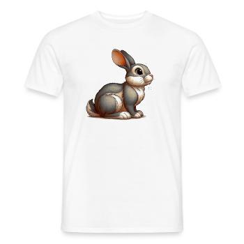 Rabbit - Men's T-Shirt - white - Front - AI Model Male 178 dark (178cm)