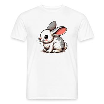 Rabbit - Men's T-Shirt - white - Front - AI Model Male 178 dark (178cm)