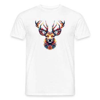 Hirsch - Männer T-Shirt - Weiß - Vorne - AI Model Male 178 dark (178cm)