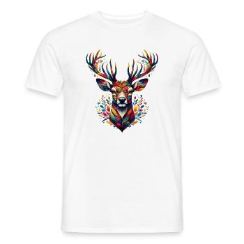 Hirsch - Männer T-Shirt - Weiß - Vorne - AI Model Male 178 dark (178cm)