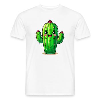 Cactus - T-shirt homme - blanc - Devant - AI Model Male 178 dark (178cm)