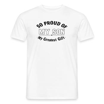 Mon fils, mon plus beau cadeau - T-shirt homme - blanc - Devant - AI Model Male 178 dark (178cm)