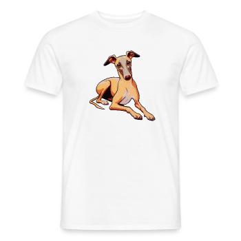 Whippet - Männer T-Shirt - Weiß - Vorne - AI Model Male 178 dark (178cm)