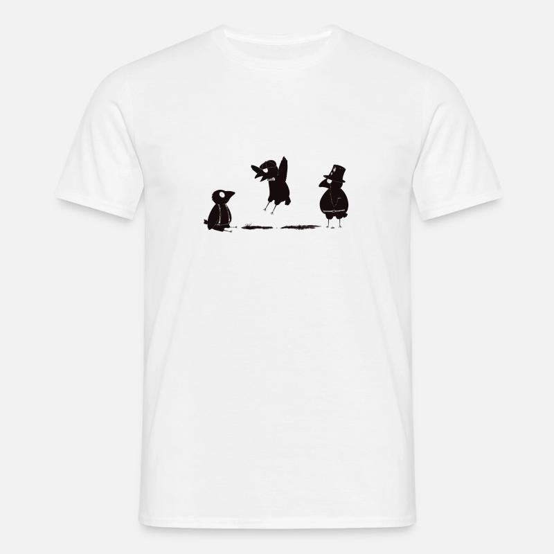 crows before bros - Männer T-Shirt - Weiß
