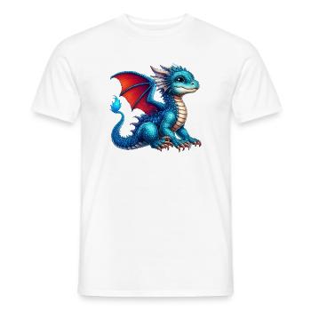 Dragon - Men's T-Shirt - white - Front - AI Model Male 178 dark (178cm)