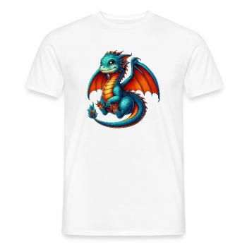 Dragon - Men's T-Shirt - white - Front - AI Model Male 178 dark (178cm)