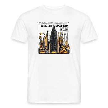 Auch Wolkenkratzer haben als Keller angefangen - Männer T-Shirt - Weiß - Vorne - AI Model Male 178 dark (178cm)