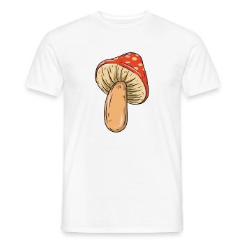 Mushroom - Men's T-Shirt - white - Front - AI Model Male 178 dark (178cm)