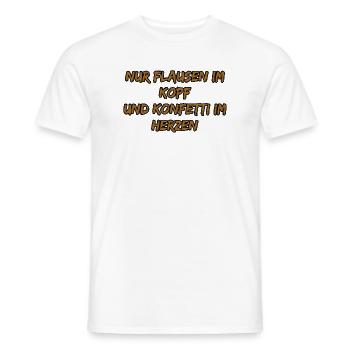 Konfetti im Herzen, Kopf frei - Männer T-Shirt - Weiß - Vorne - AI Model Male 178 dark (178cm)
