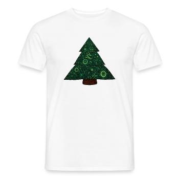 Sapin de Noël Mandala - T-shirt homme - blanc - Devant - AI Model Male 178 dark (178cm)