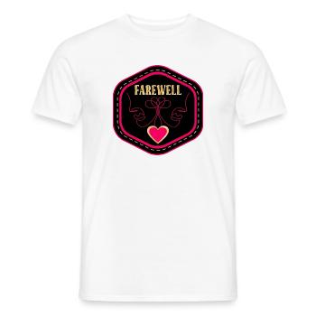 LINE ART DRAWING - FAREWELL - Men's T-Shirt - white - Front - AI Model Male 178 dark (178cm)
