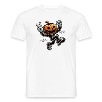 Tanzender Kürbis - Halloween Spaß mit Stil - Männer T-Shirt - Weiß - Vorne - AI Model Male 178 dark (178cm)