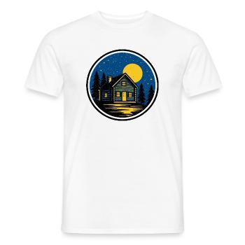 Übernachtung in Kabine 1 - Männer T-Shirt - Weiß - Vorne - AI Model Male 178 dark (178cm)