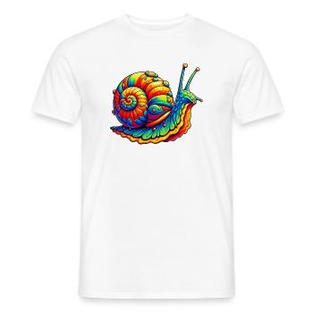 Snail - Men's T-Shirt - white - Front - AI Model Male 178 dark (178cm)