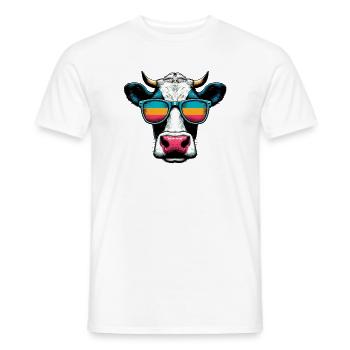 Vache - T-shirt homme - blanc - Devant - AI Model Male 178 dark (178cm)
