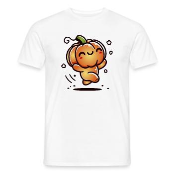 Tanzender Kürbis - niedlicher Halloween Spaß - Männer T-Shirt - Weiß - Vorne - AI Model Male 178 dark (178cm)