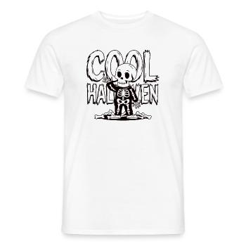 Squelette d’Halloween cool - T-shirt homme - blanc - Devant - AI Model Male 178 dark (178cm)