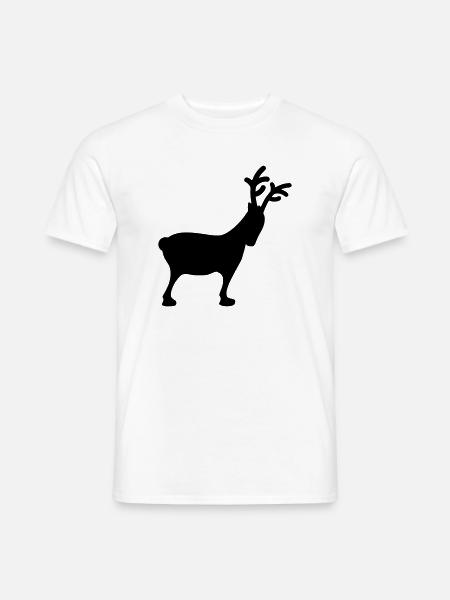 Renne de Noël5 - T-shirt homme - blanc